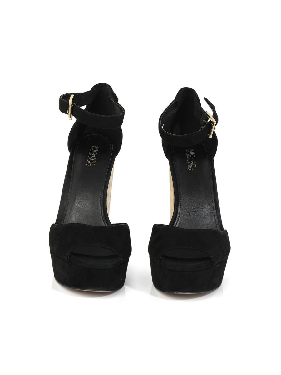 Black Paloma Suede Heels/Size-7M