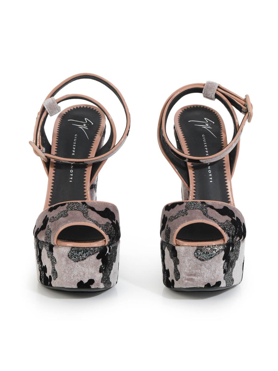 Velvet Shimmer Sandals/Size-37EUR