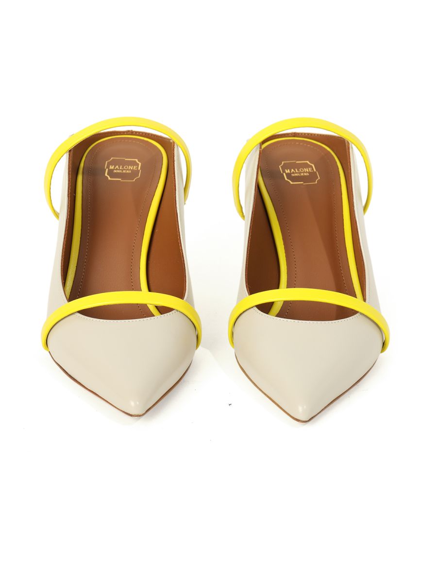 Malone Souliers Leather Albatros/yellow Sandals Size-37