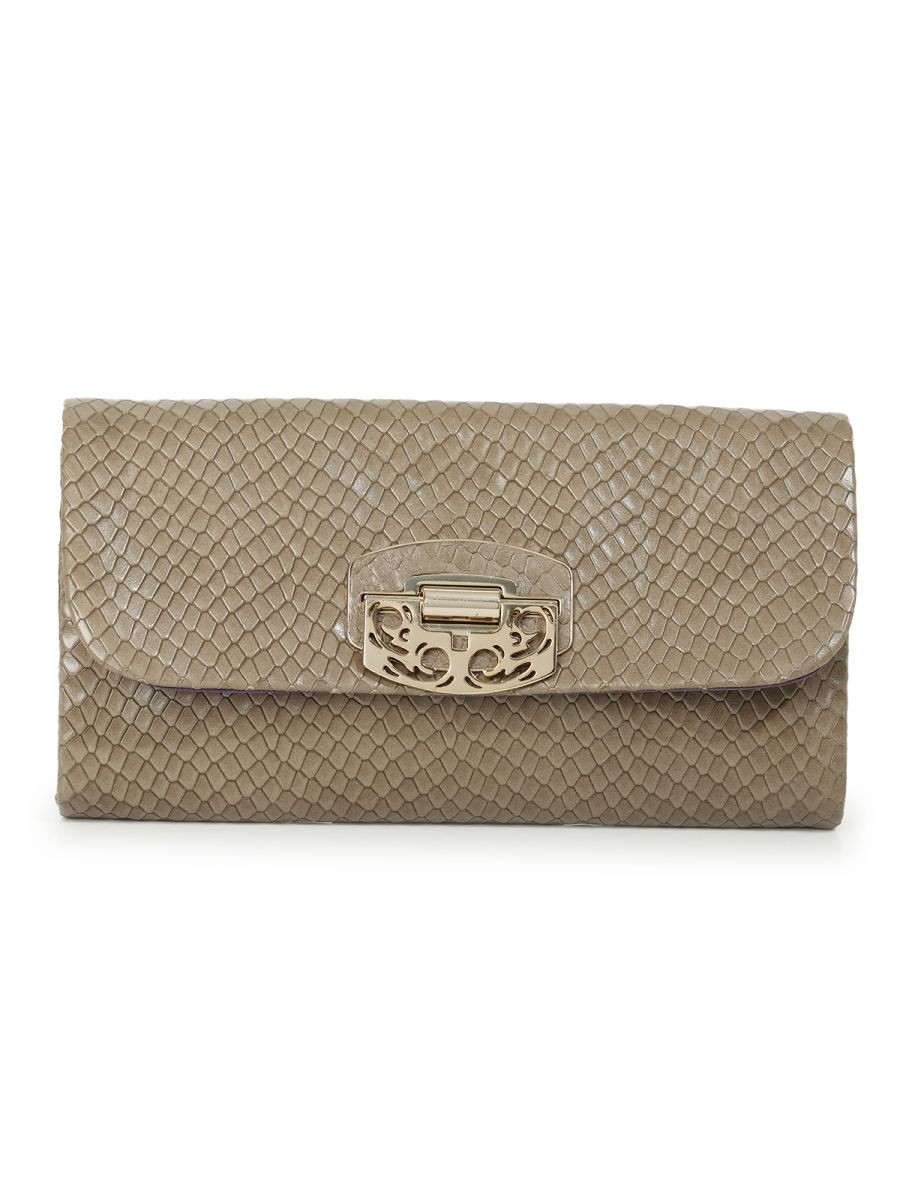 Shanghai Tang Embossed Leather Clutch