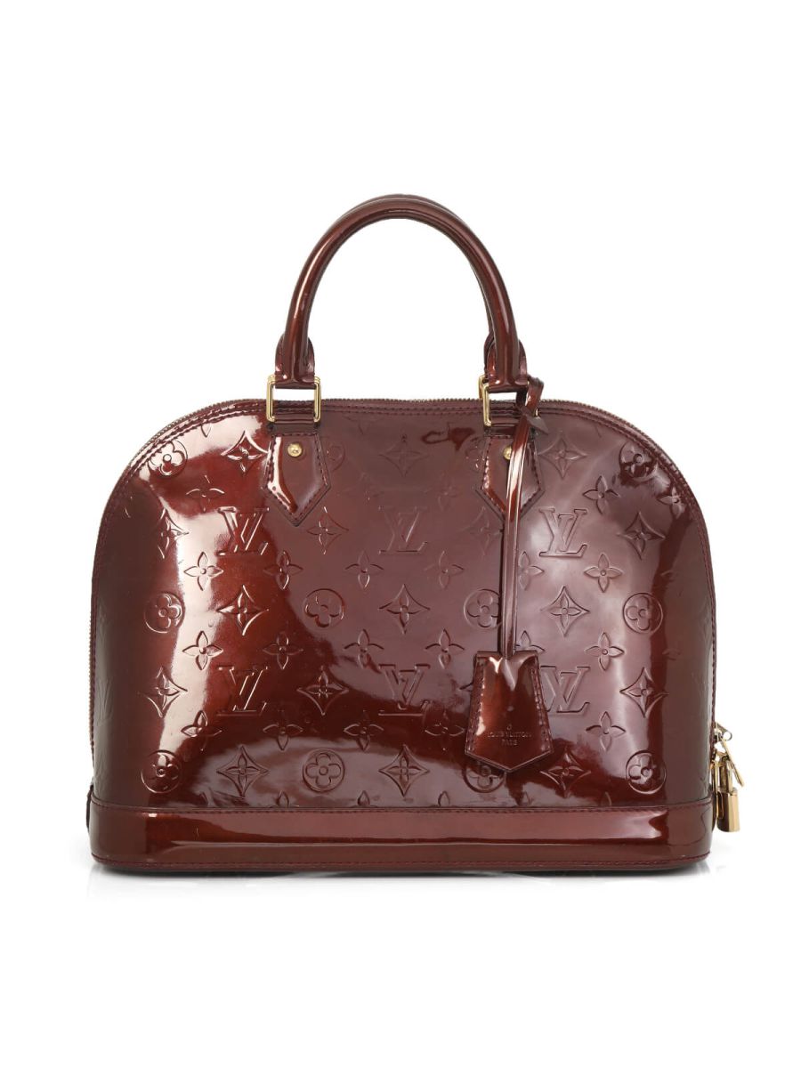 Burgundy Patent Leather MM Handbag
