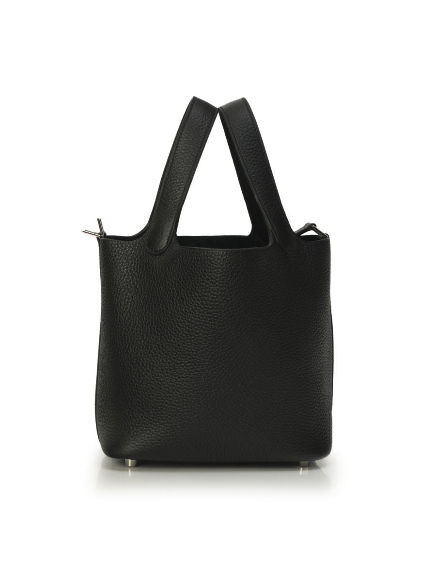 Hermes Picotin 18 Black Leather Bag