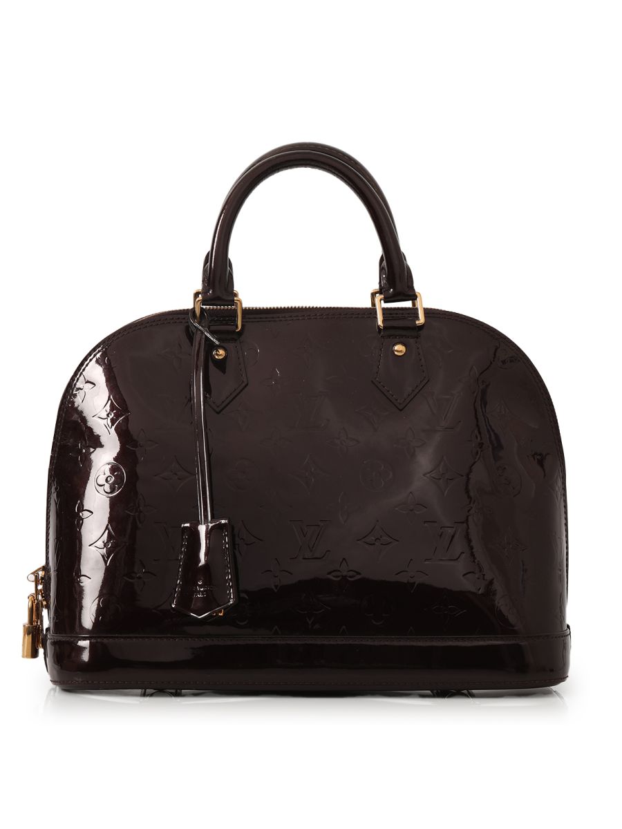 Louis Vuitton Amarante Monogram Vernis Leather Alma MM Bag