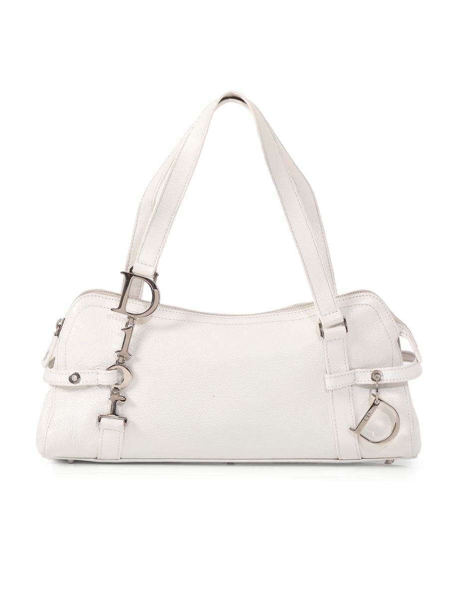 Dior White Vintage Shoulder Bag
