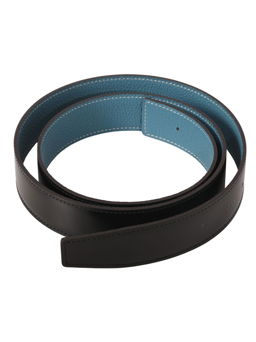 Hermes Unisex Black And Blue  95 cm Belt