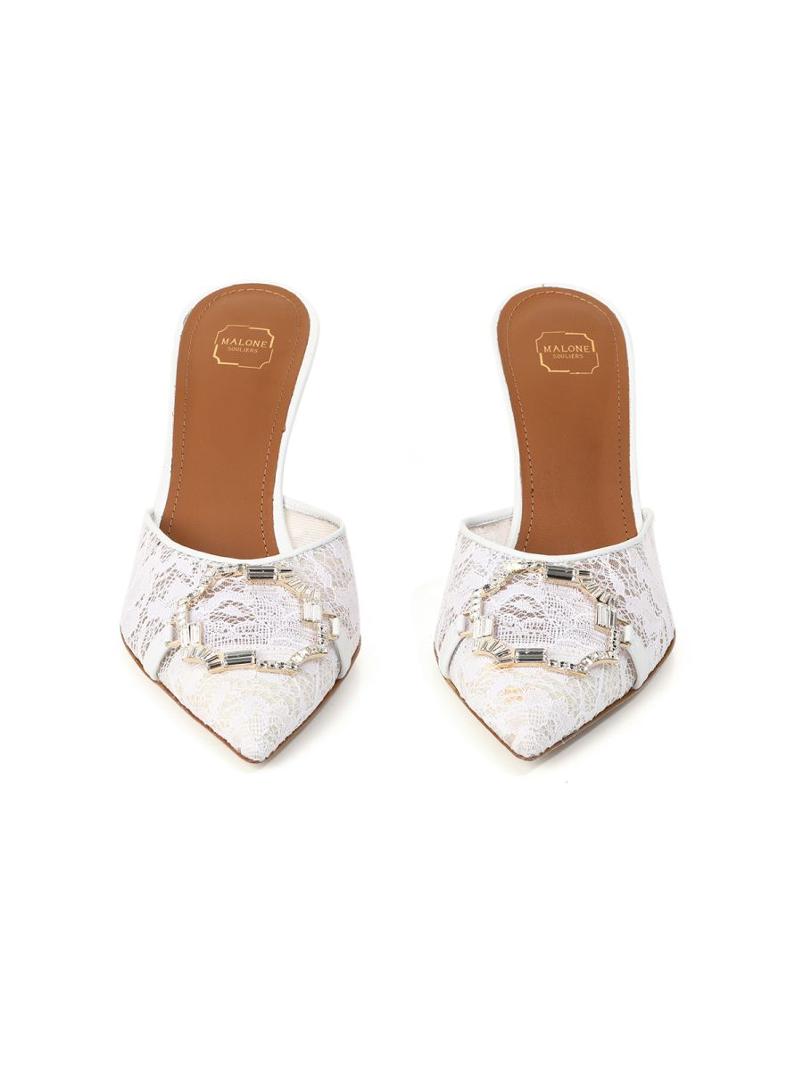 Malone Souliers Vero Cuoio Women white color heel Size-37