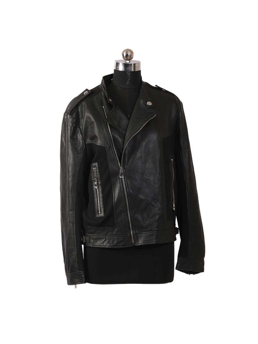 Gianni Versace Nappa Leather Biker Jacket for Men
