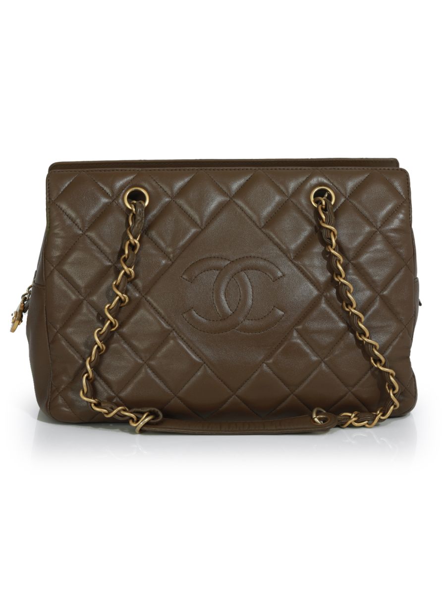 Chanel CC Diamond Bowler Bag One Size
