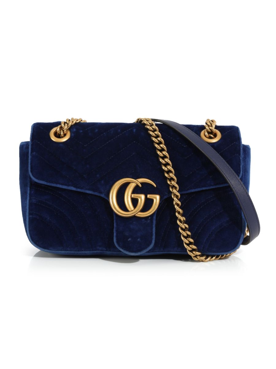 Gucci Medium Velvet GG Marmont Shoulder Bag Medium