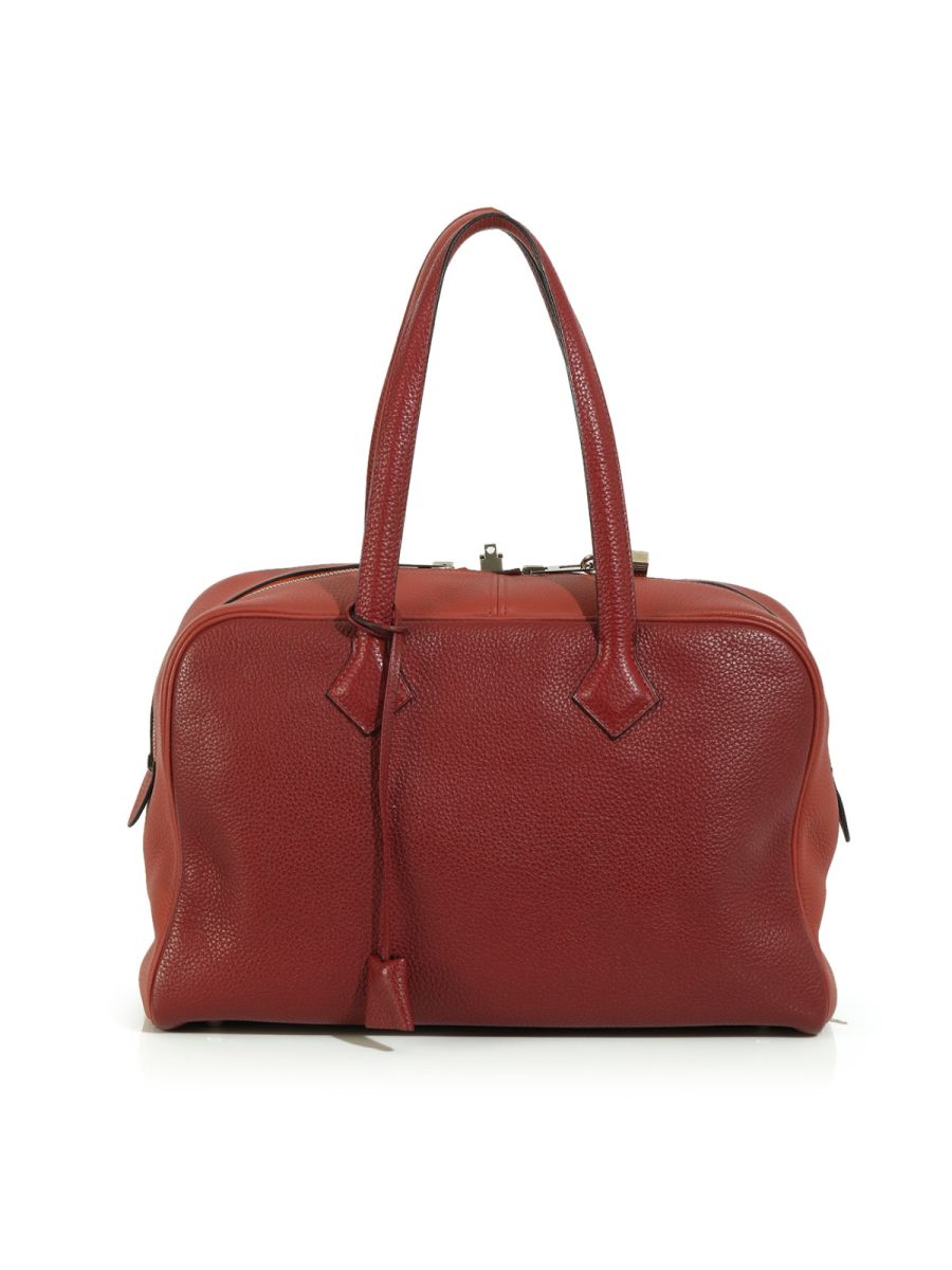 Victoria II Fourre-Tout 35 Bag Brique Taurillion Clemence Leather 35