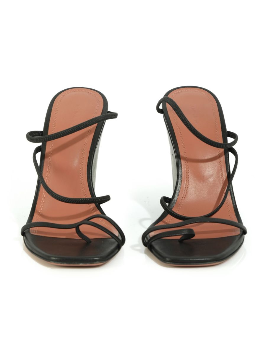 Amina Muaddi Naima Black Sandals 38.5