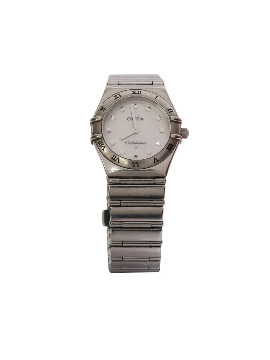 Omega Constellation quartz MOP Dial silver women's watch
