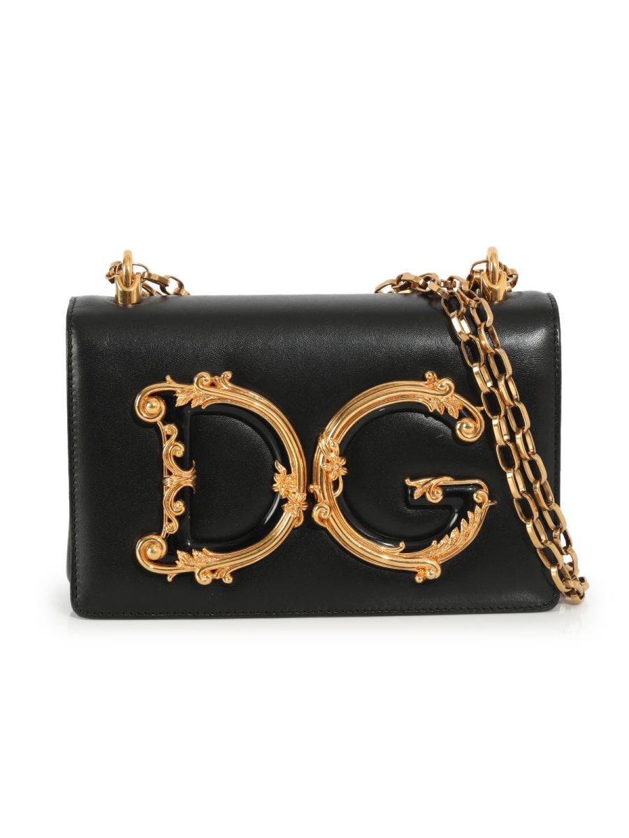 Dolce and Gabbana Nappa Leather DG Girls Shoulder Bag Medium