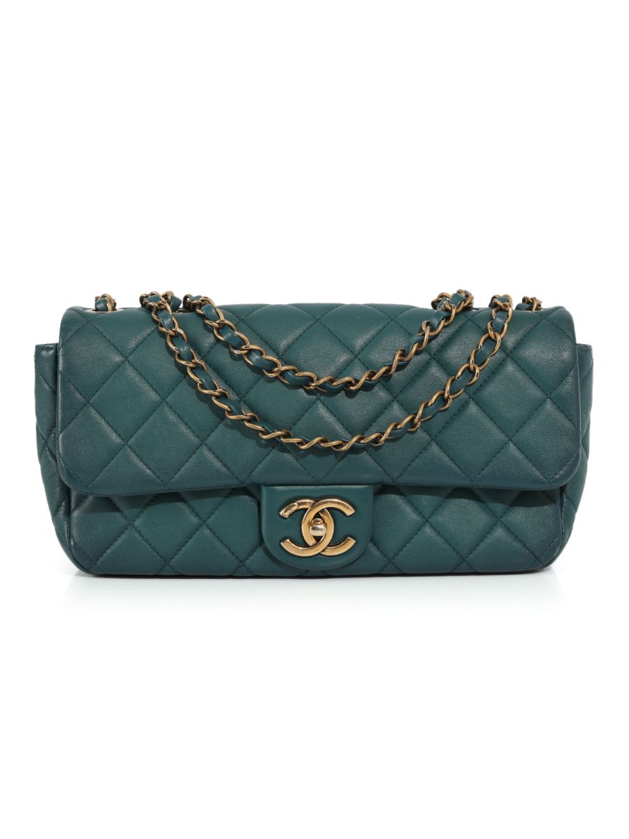 Chanel Turquoise Mini Flap Shoulder Bag