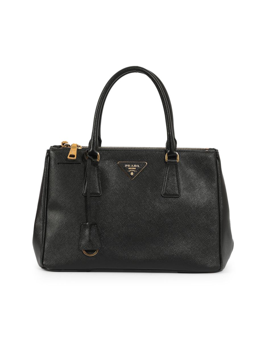 Prada Small Saffiano Lux Galleria Double Zip Tote Bag