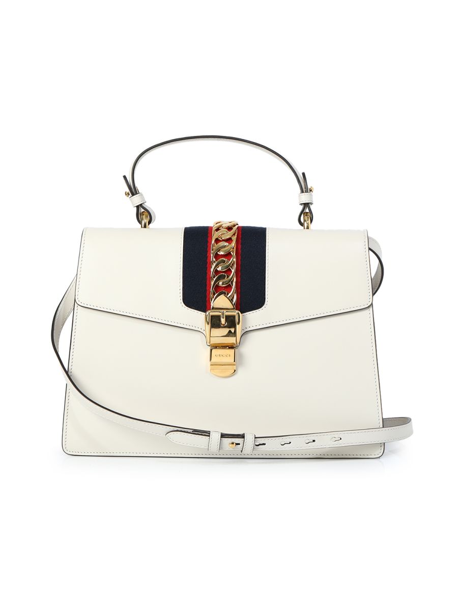 Gucci Large Sylvie Top Handle Leather Bag