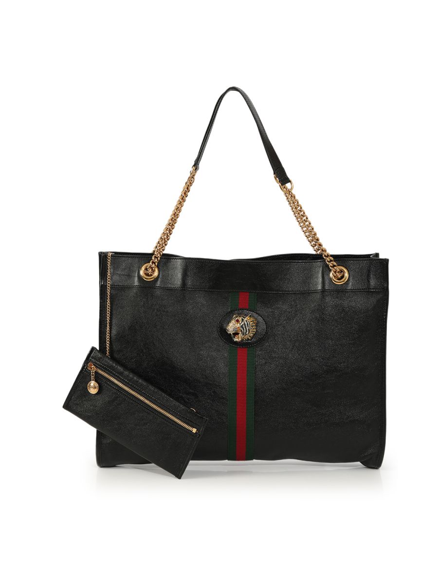 Gucci Leather Rajah Tote With Pouch Large