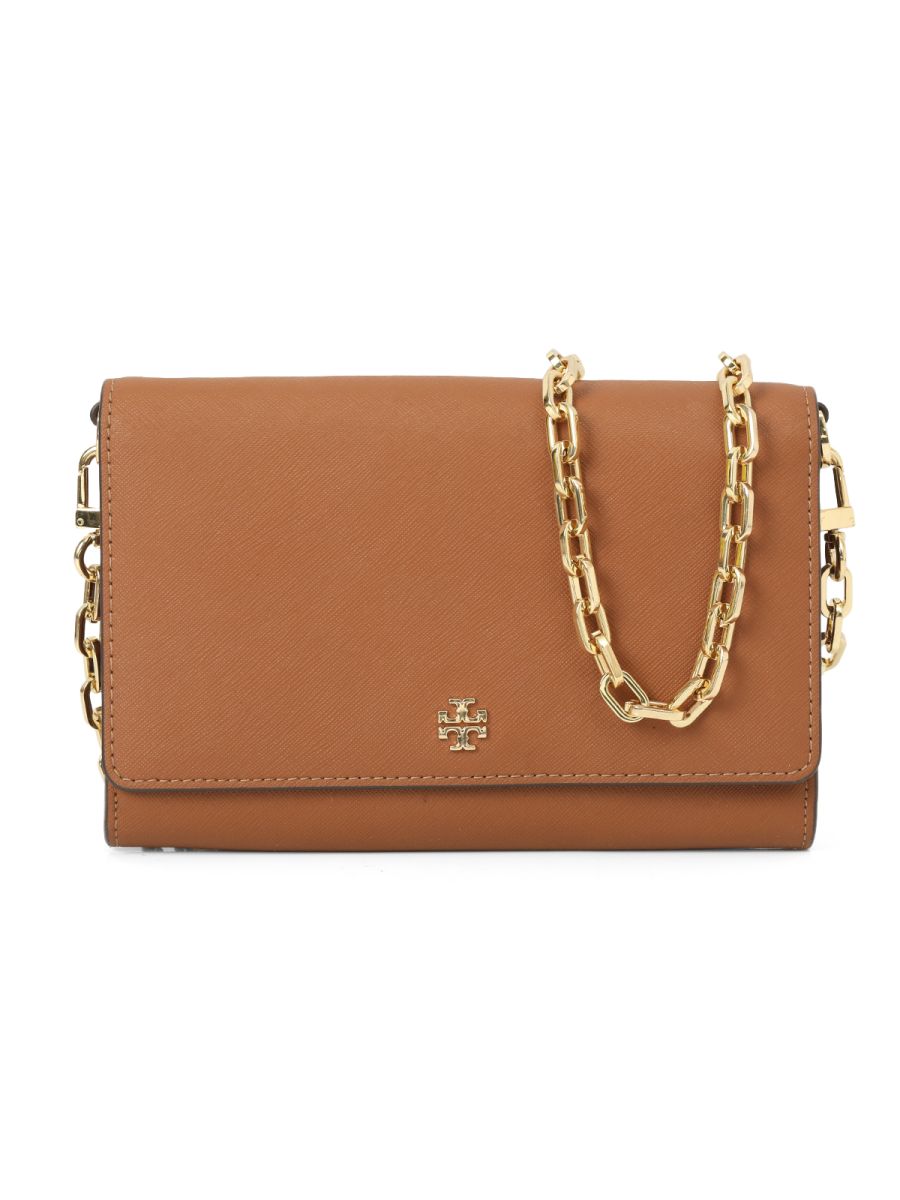 Tory Burch Tan Emersion Chain Wallet One Size