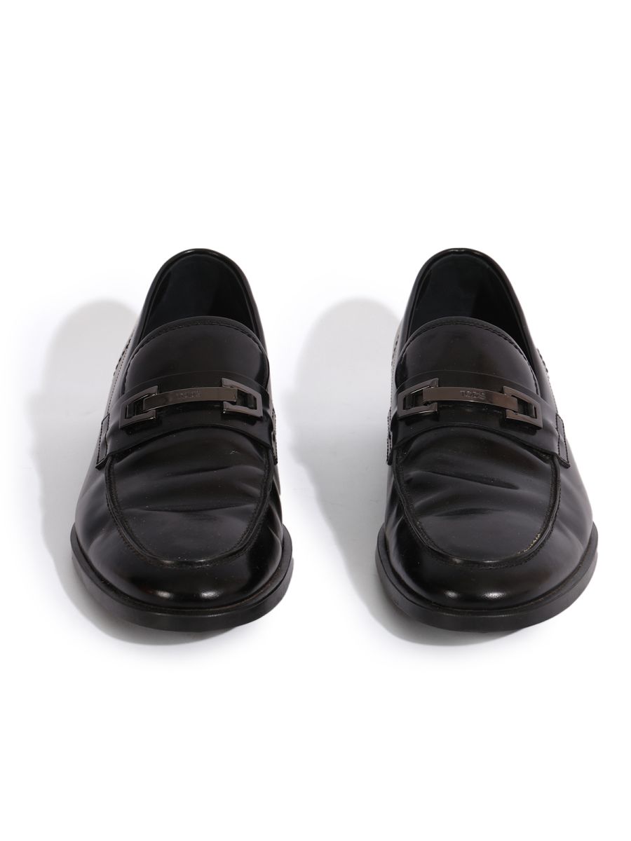 Tod's Black Leather Footwears Size 10.5