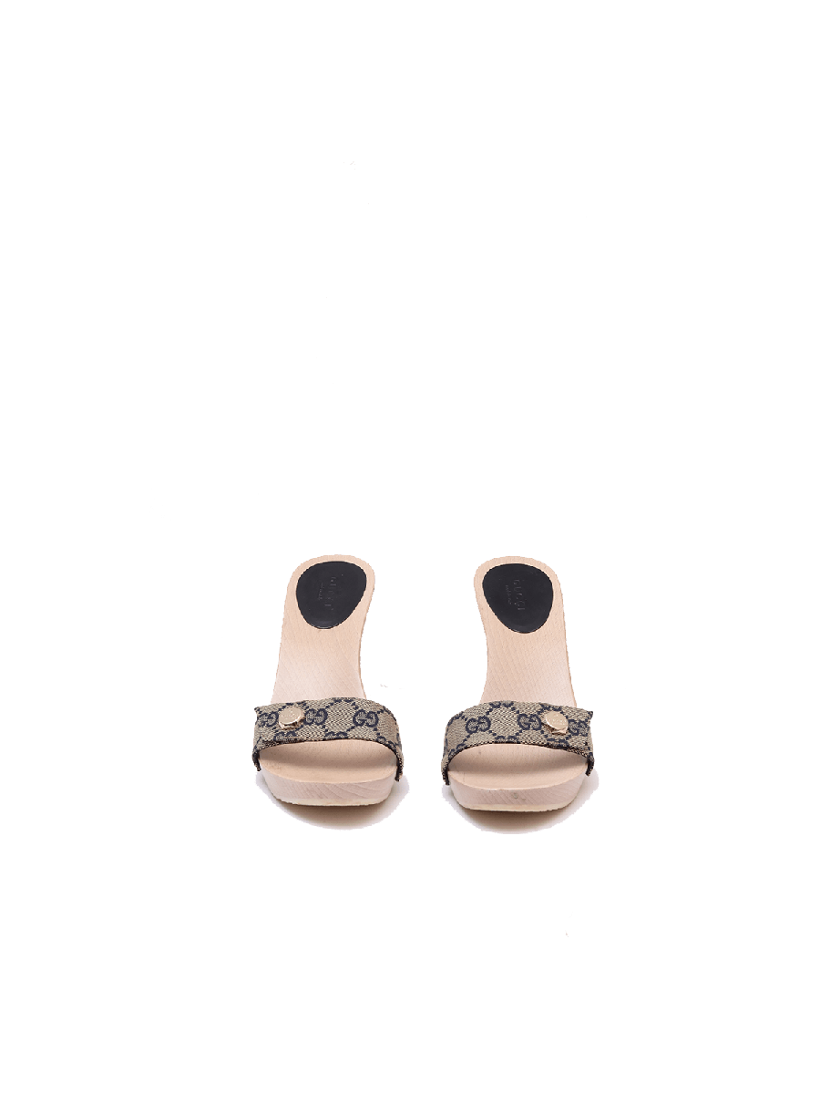 Gucci Monogram Platform Heels - Size 37