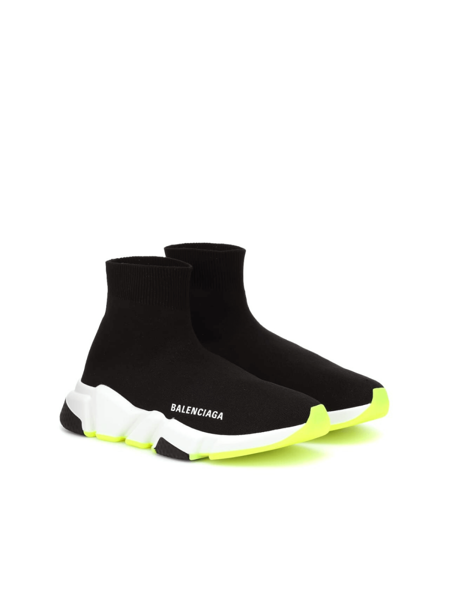 Black New Speed Trainer Sock Sneakers - UK 7