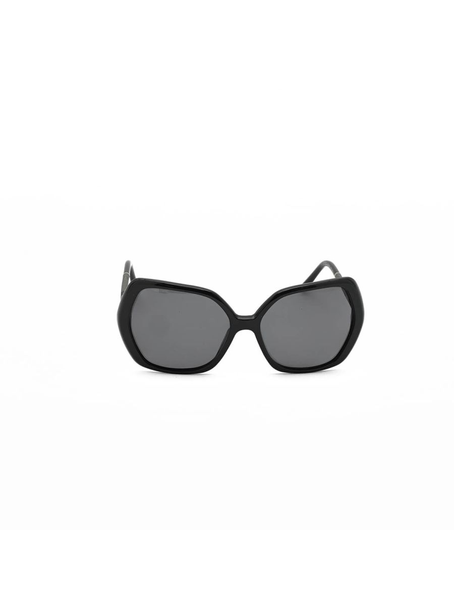 Nova Check Black Hexagonal Women Sunglasses