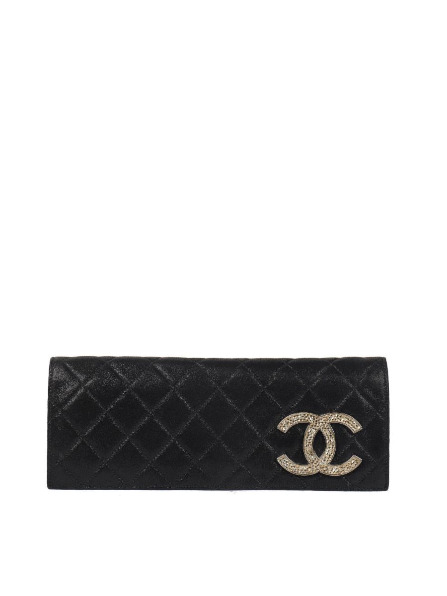 Chanel Quilted Black Clutch