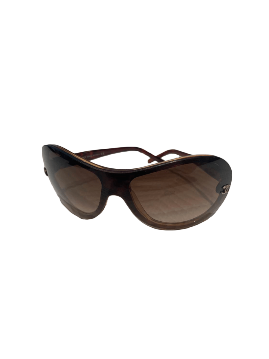 Chanel Oversized Brown Sunglasses