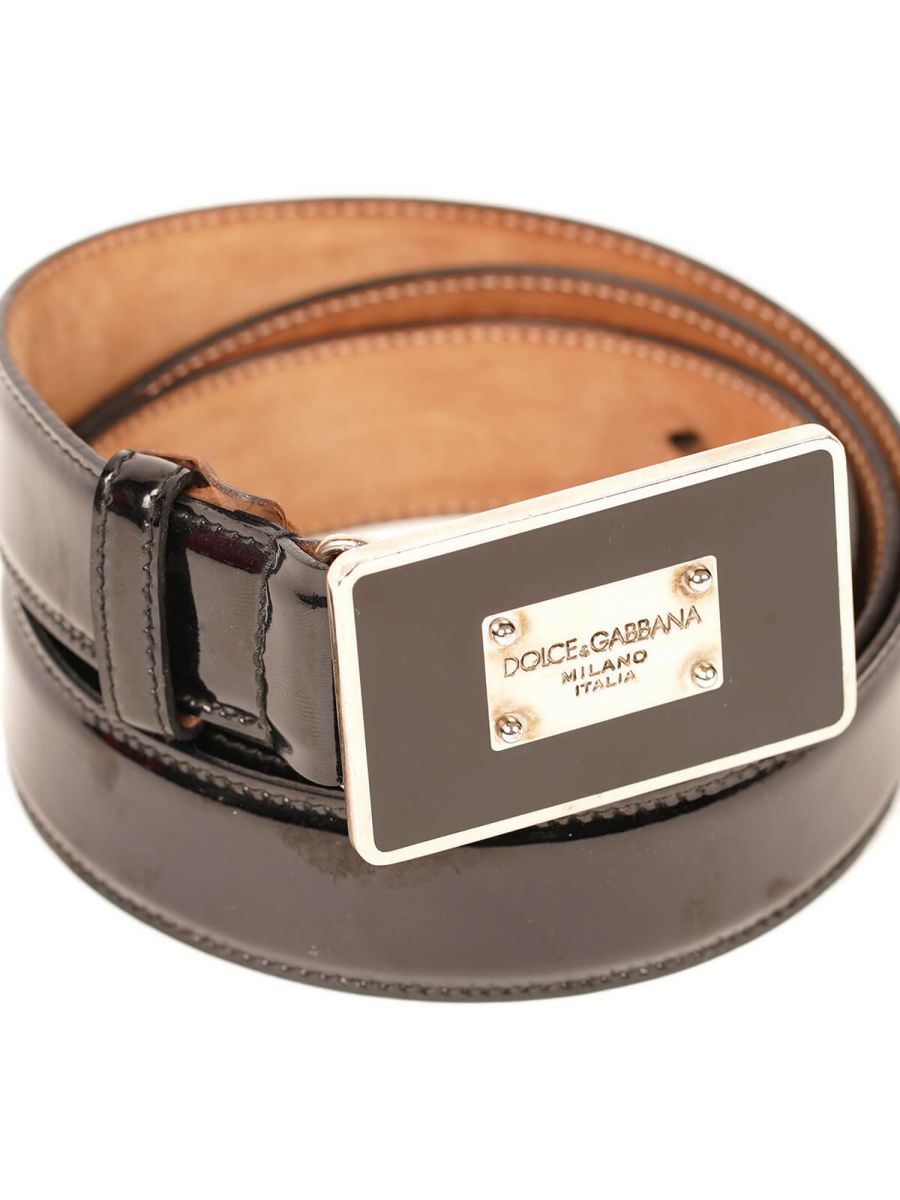 D&G Woman's black Patent Leather Belt Size - 38