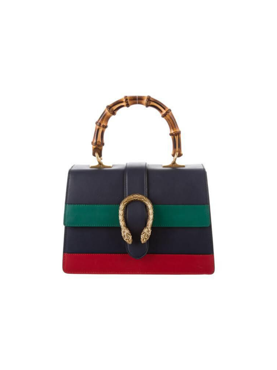 Blue Green and Red Dionysus Top Handle Bag