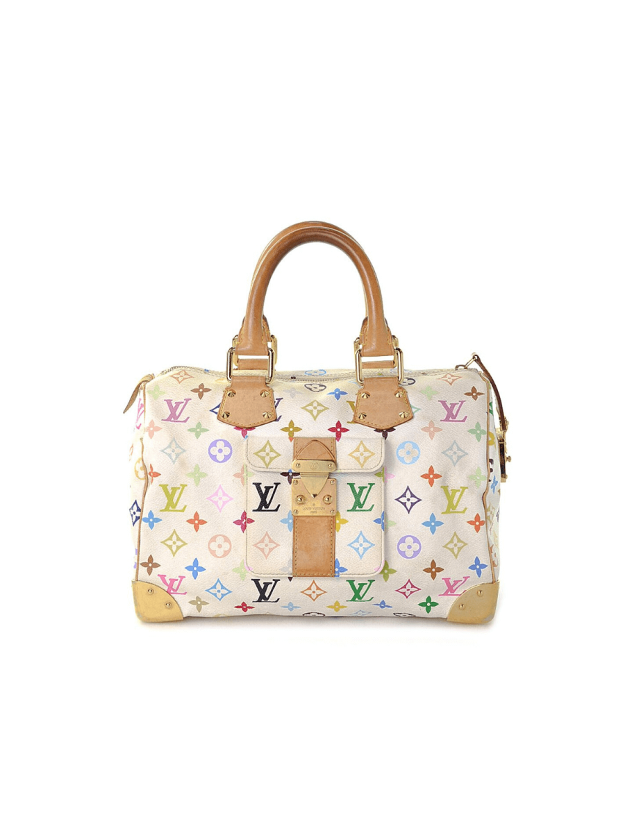 Multicolor White Speedy 30 Limited Edition Bag