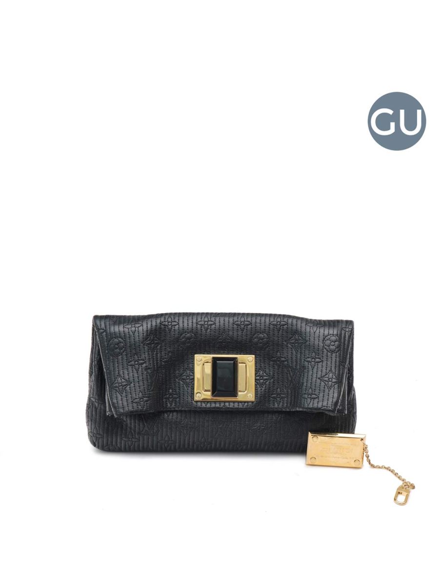 Black Monogram Leather Limited Edition Altair Clutch