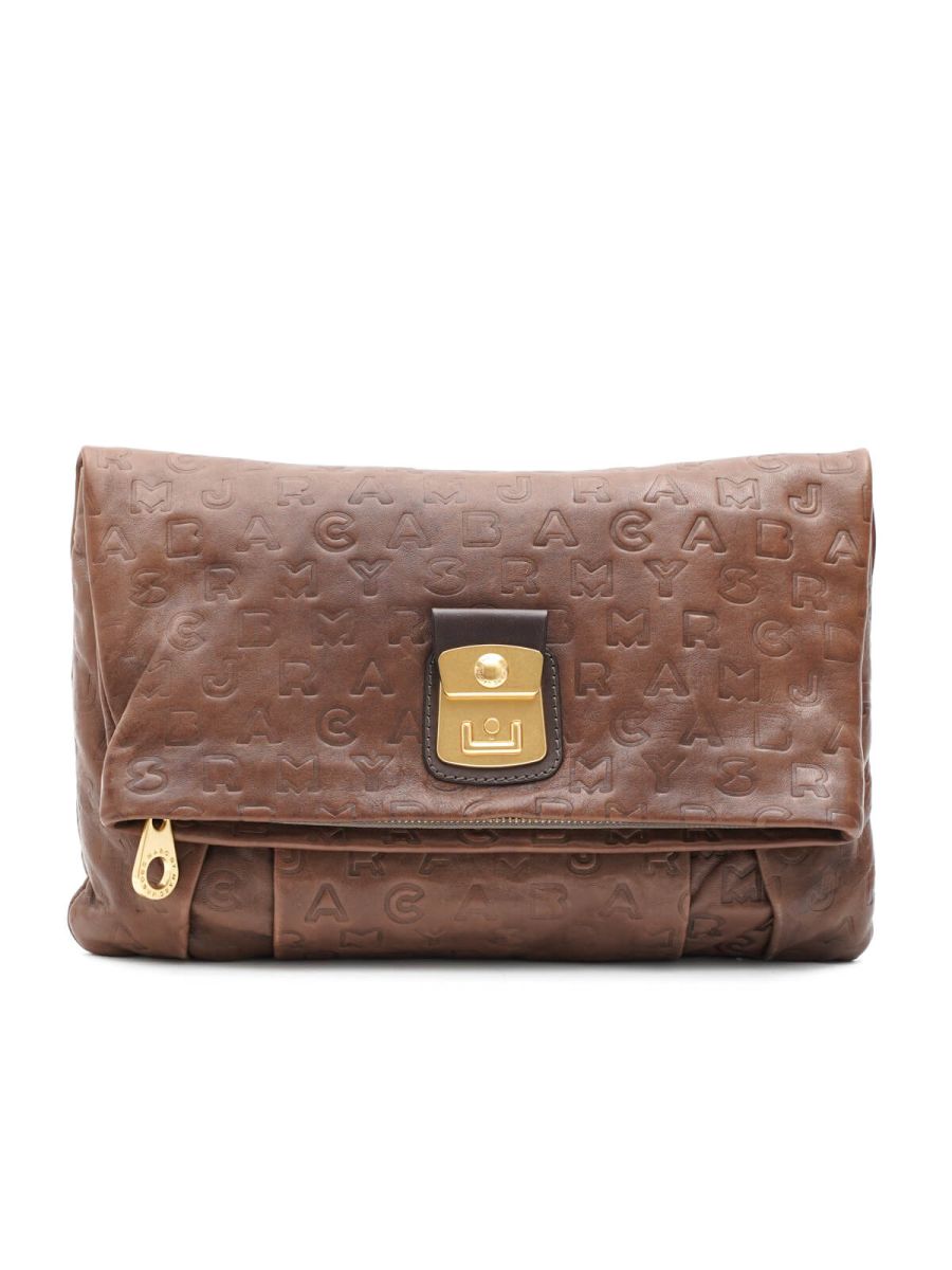 Marc By Marc Jacobs Brown Monogram Clutch
