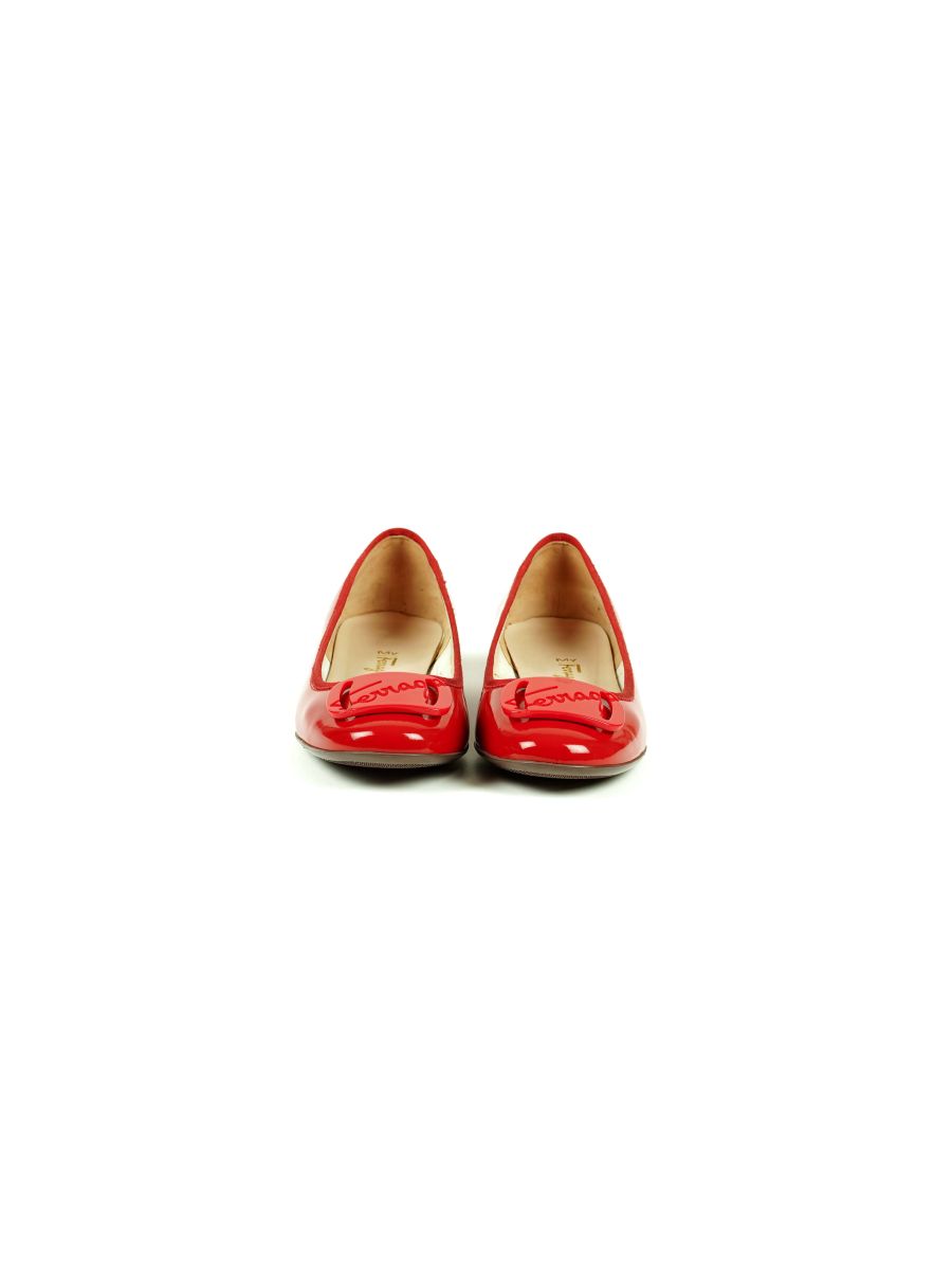 Red Patent Leather My Charmel Flats Size - 9.5