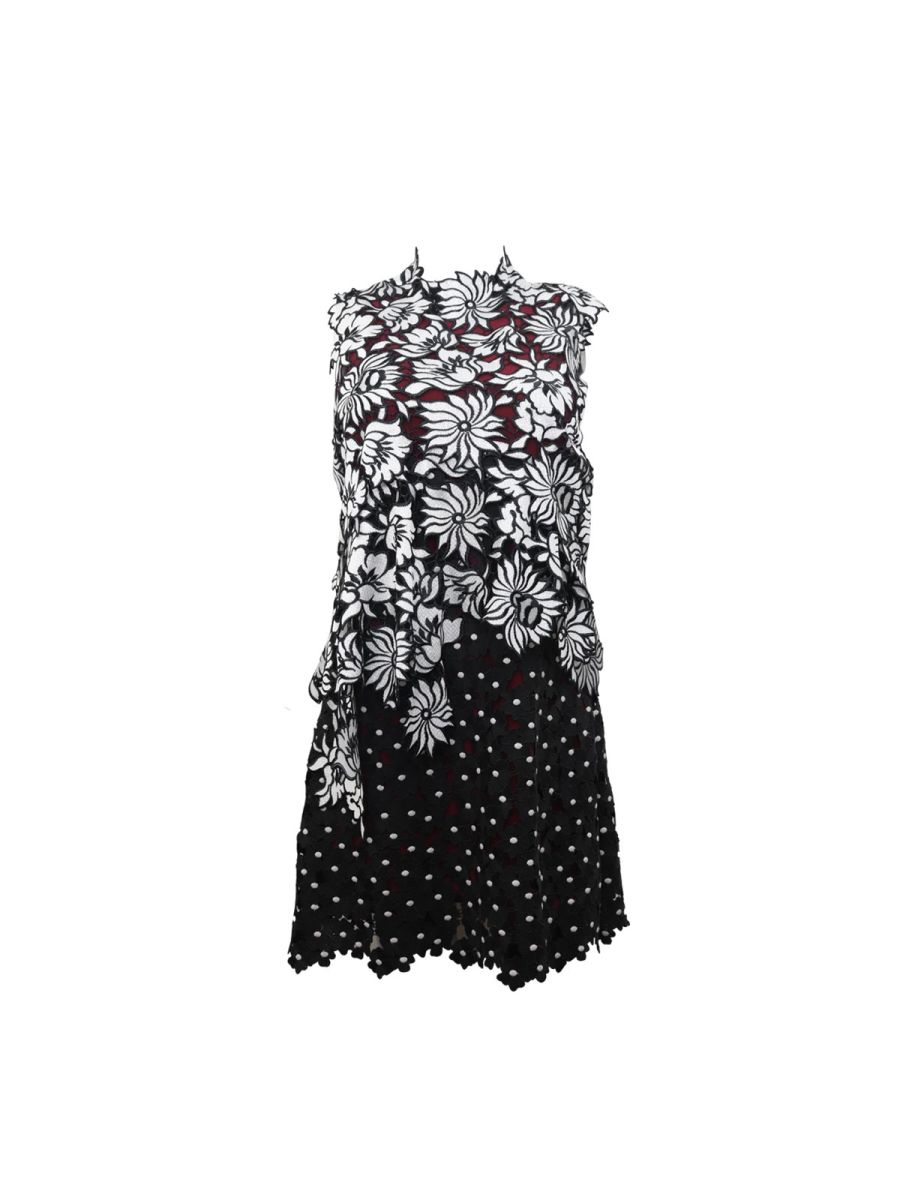 Millie Lace Black & White Floral Dress