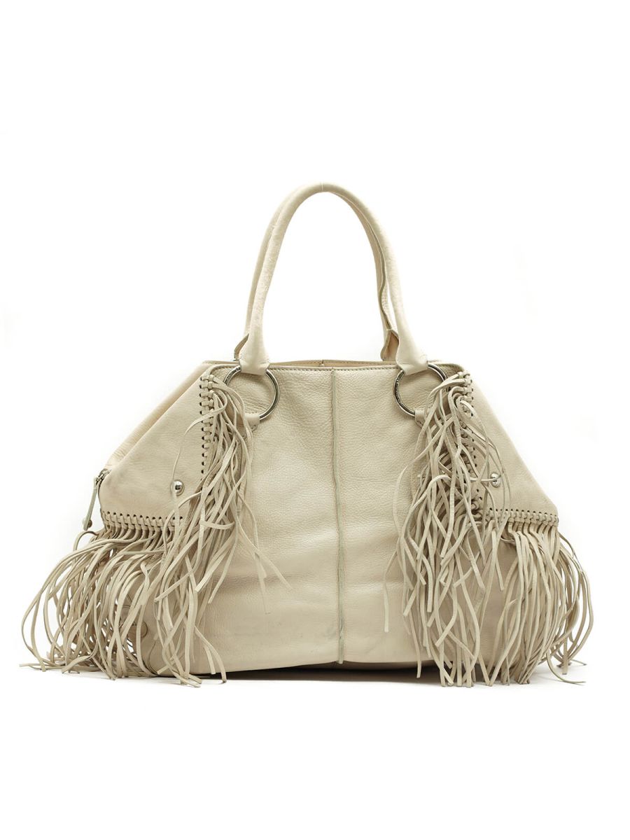 Tods Fringe Leather Tote