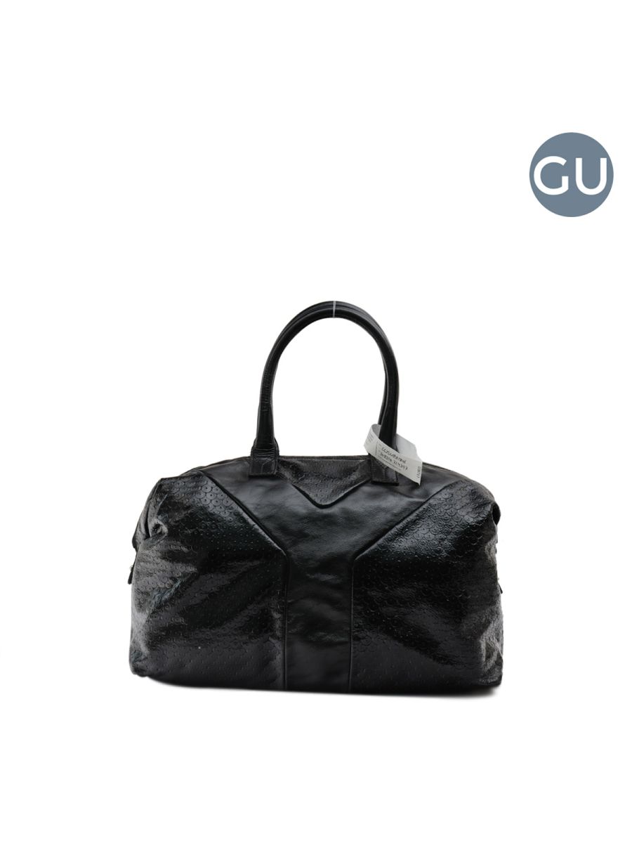 Black Patent Leather Large Muse Bag