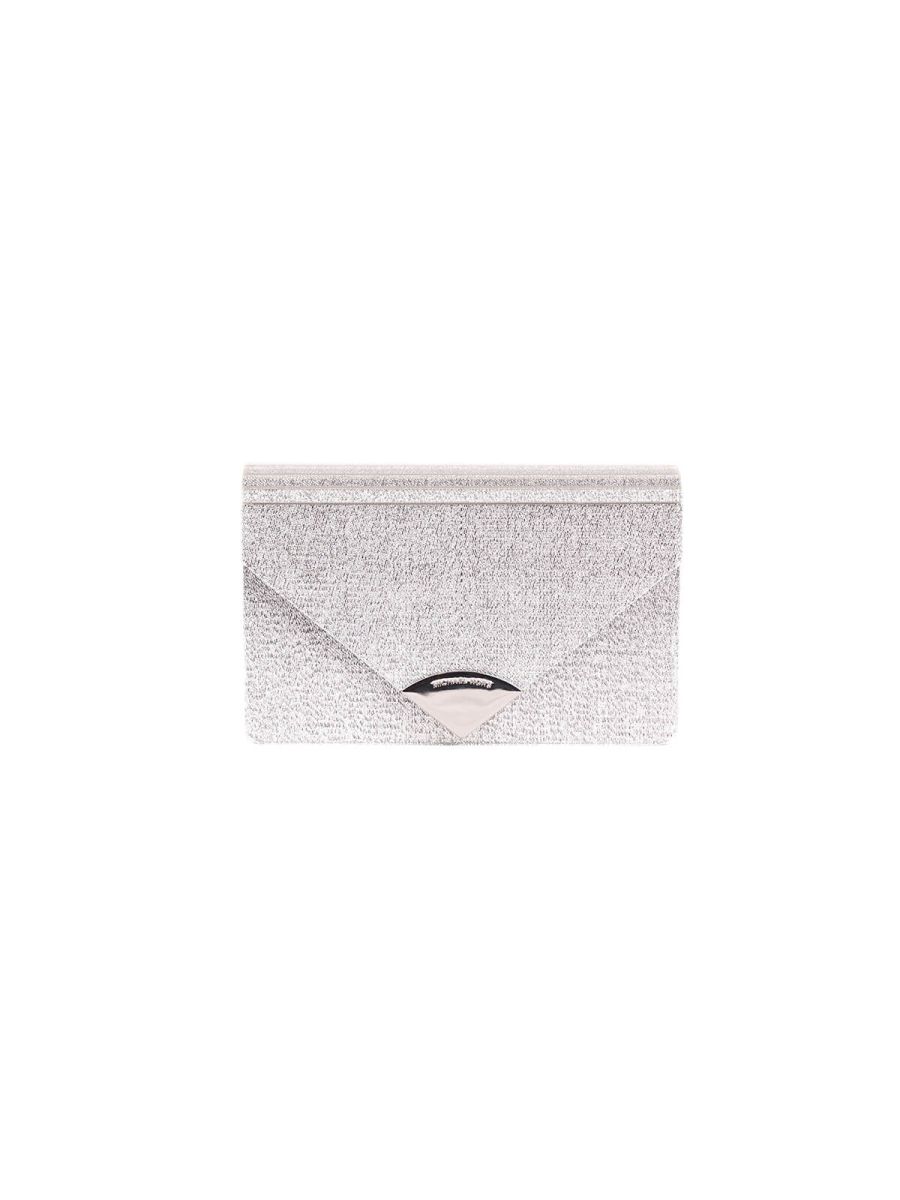 Silver Glitter Envelope Clutch
