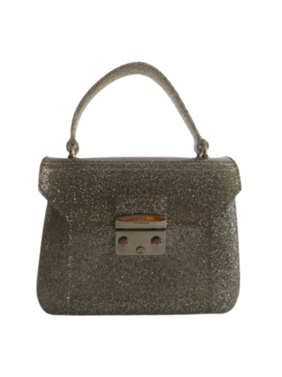 Silver Glitter Candy Handbag with Sling